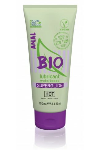 Lubrifiant anal végétalien Bio à base d'eau Superglide 100 ML HOT