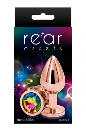 Plug anal aluminium rose gold M - Rear Assets