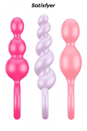 Set de 3 plugs colorés Booty Call - Satisfyer